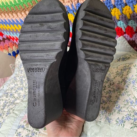 La Canadienne Suede Wedge Ankle Bootie Size 8.5 boot leather made in Canada - Picture 6 of 7